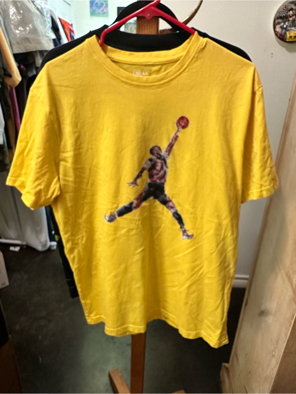 Jordan Jumpman Nike Painted Look Graphic T-Shirt Yellow
